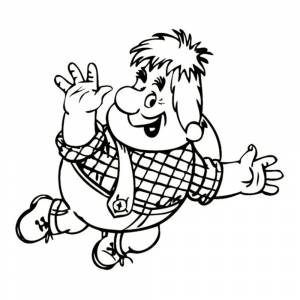 Карлсон картинка раскраска