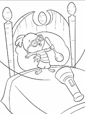 Раскраска Цыпленок Цыпа  листе  онлайн