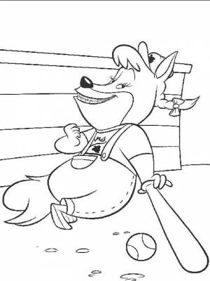 Раскраска Цыпленок Цыпа  листе  для девочек