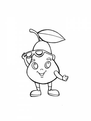 Раскраски Груша   в формате