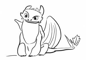 Раскраска Любопытный Беззубик