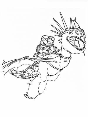 Раскраска Как приручить дракона