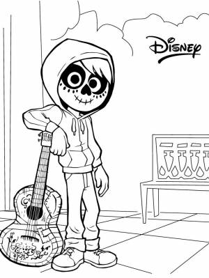 Картинка Тайна Коко  раскраску для мальчиков