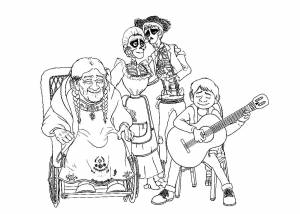 Раскраски Тайна Коко