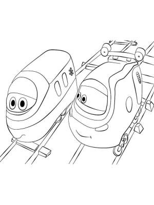 Раскраски Паровозик Тишка