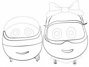 Раскраска Паровозик Тишка