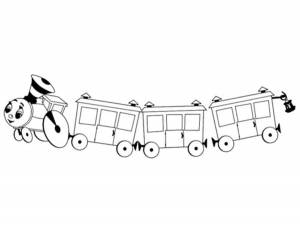 Раскраска Паровозик