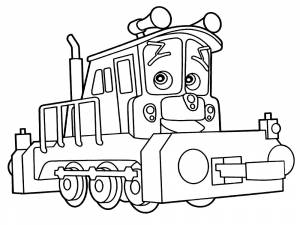 Распечатать черно-белые картинки Чаггингтон для раскрашивания