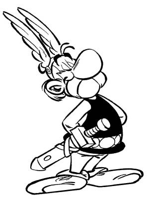 Раскраски с Астериксом и Обеликсом для самых маленьких