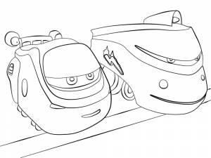 Раскраски Паровозик Тишка