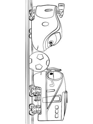 Раскраски Паровозик Тишка