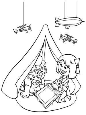 Раскраски для малышей Вверх