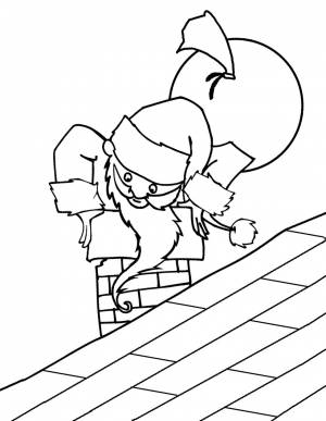 Раскраски для развития малышей с Дедом Морозом