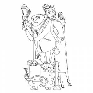 Раскраска Гадкий я 2