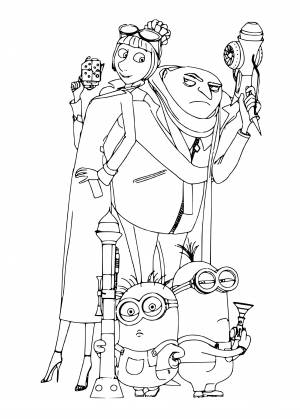 Раскраски Гадкий я миньоны