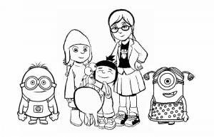 Раскраски Гадкий я миньоны