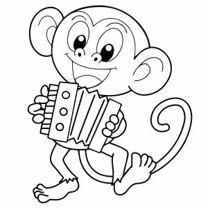 Раскраски животные с музыкальными инструментами