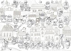 раскраски для детей по комедийному мультфильму гадкий я