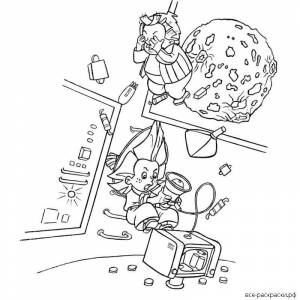 Картинки незнайка на луне для раскрашивания