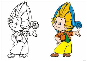 Незнайка на луне рисунок для детей