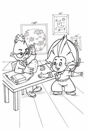 Раскраски Незнайка на Луне