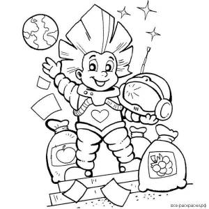 Картинки незнайка на луне рисунки