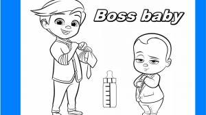 Boss baby cartoon coloring book Video for children Босс молокосос мультик раскраска Kids TV SHOW