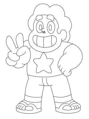 Раскраски с Вселенной Стивена для мальчиков