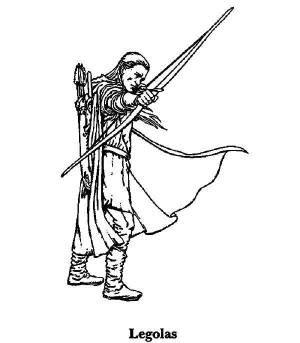 Раскраски хоббит, Раскраска Хоббиты с мечами властелин колец