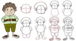 Хоббит рисунок поэтапно