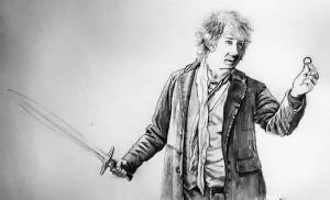 Lord of the rings Hobbit pencil drawing