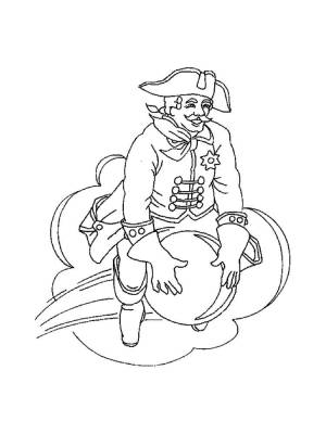 Раскраска Барон Мюнхгаузен 8