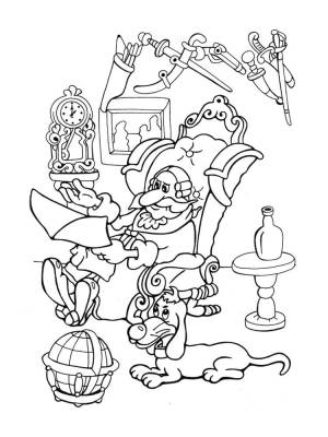 Раскраска Барон Мюнхгаузен 14