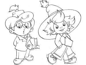 Раскраска незнайка