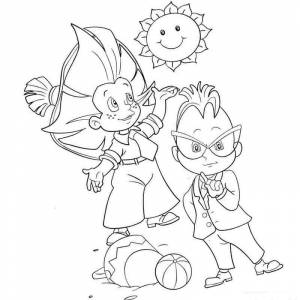 Картинки незнайка на луне черно белые