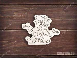 Заготовка для росписи Барон Мюнхгаузен значок zag-zn-baron-munchausen