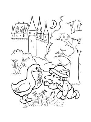 Раскраска Карлик Нос 3