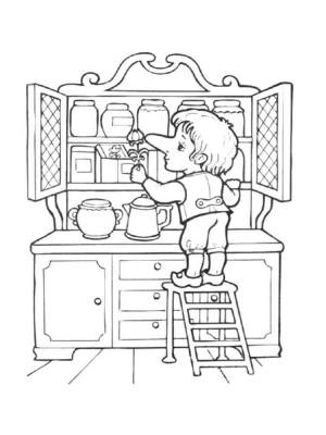 Раскраски Карлик Нос