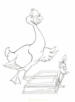 Раскраски сказка золотой гусь