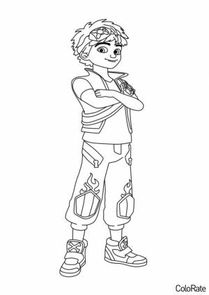 Раскраска Зак Шторм