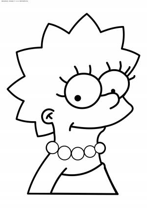 Раскраска Лиза Симпсон