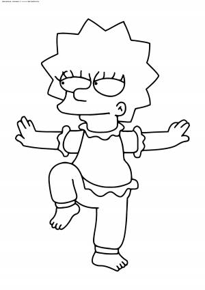 Раскраска Лиза занимается йогой