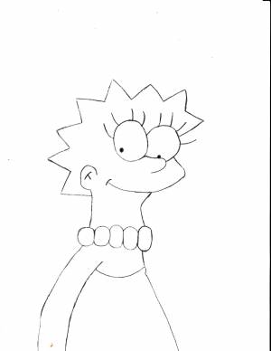 Раскраска Лиза Симпсон из мультсериала Симпсоны