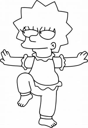 Раскраски Лиза симпсон