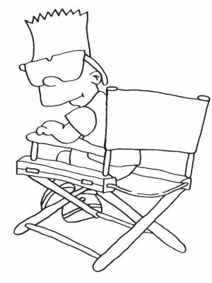 Раскраски Раскраска Барт симпсон Персонаж из мультфильма