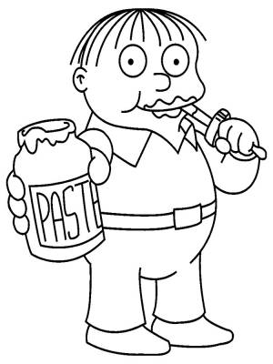 Распечатать раскраски для детского творчества Симпсоны