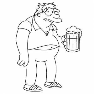 Pаскраска Симпсон 23879