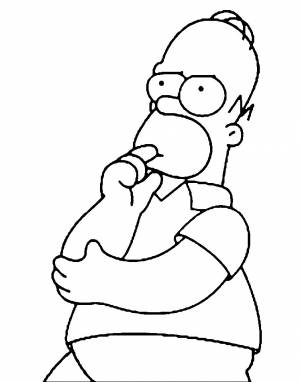 раскраски на тему симпсоны