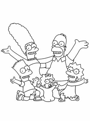 Раскраска Симпсоны