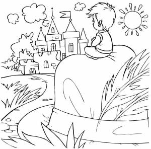 Раскраска Мальчик с пальчик